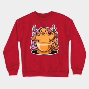 Weird Duck and Coffee Crewneck Sweatshirt